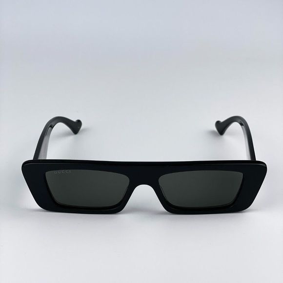 Gucci GG1331S 001 Sunglasses Black Grey Rectangle Unisex - Picture 7 of 13